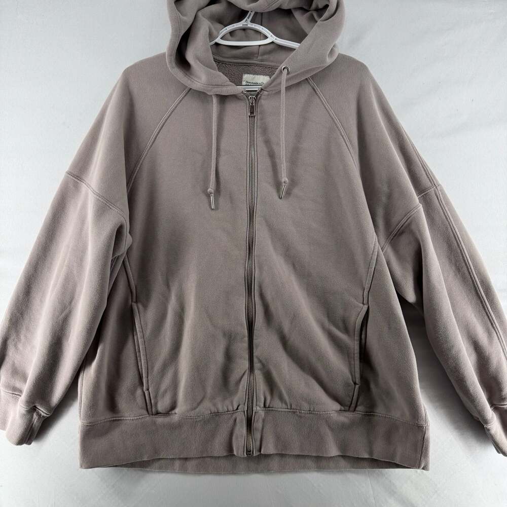 1386 L- Abercrombie & Fitch Soft A&F Max Essentials Full Zip Hoodie